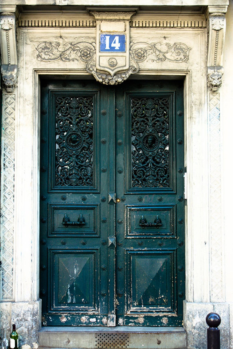 Paris Photography, Paris Green Door, Hunger Green Door Paris, Door in Paris, Paris Wall Art, Paris Gallery Wall Art, Francophile Gift image 2