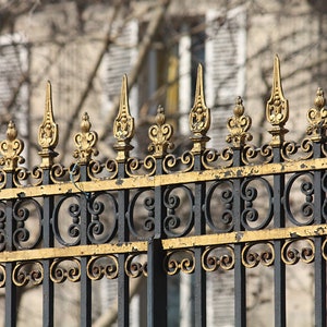Paris Photography,Gold Gate of Parc Monceau, Paris in the Spring, Paris Landscape Print, Gold Gate Paris, Rebecca Plotnick
