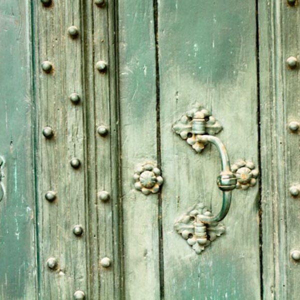 Travel Photography - Mint Green Doors in Southern France - French Wall Art - Door Photography - Mint Green Wall Art, Aix en Provence