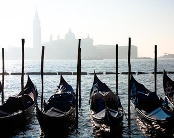 Venice Photography, Morning Gondola ride in Venice, Italy, Italian Decor, Venice Gondola Photo, travel photography, early morning in venice