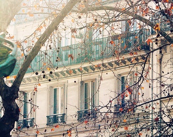 Paris Photography, Afternoon light in Montmartre , soft blue and grey tones Paris, France, Winter in Paris, French wall art, A Year in Paris