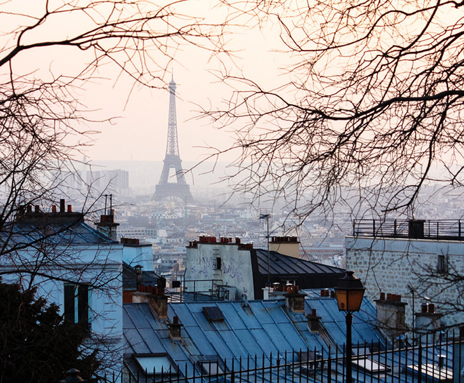 Paris Photography Sunset in Montmartre Parisian Rooftops - Etsy