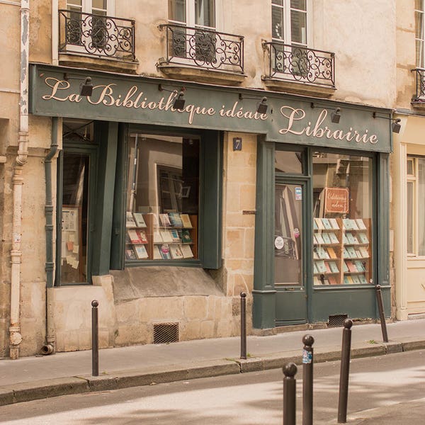 Paris Photography, Left Bank Bookshop, Libarie Paris, Paris Decor, Book Lovers, Office Decor, Francophile Art, Gallery Wall, Paris Print