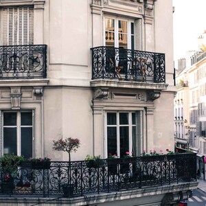 Paris Photography, Room with a view in the Marais, Paris Balcony, Paris Apartment, travel neutral hues, paris print, paris wall art image 2