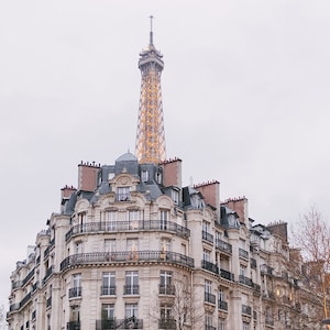 Paris Photography, Rainy Evening in Paris, April in Paris, Paris Home Decor, Travel Photography, Eiffel Tower View Paris, Architecture