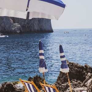 Italy Photography, Umbrellas at Fontelina Beach club in Capri, Italy, beach photograph, Beach Art, bedroom art, beach umbrella image 2