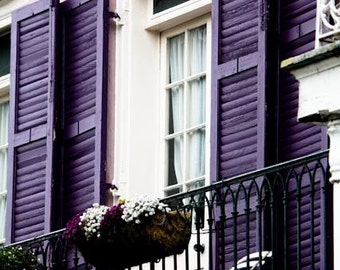 Purple Balcony in the French Quarter, New Orleans Photography, Home Decor, French Wall Art, Eggplant Purple, Spring, Purple, French Quarter