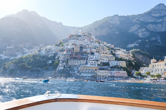 Positano Print, Amalfi Coast Photography, Italy Beach Art