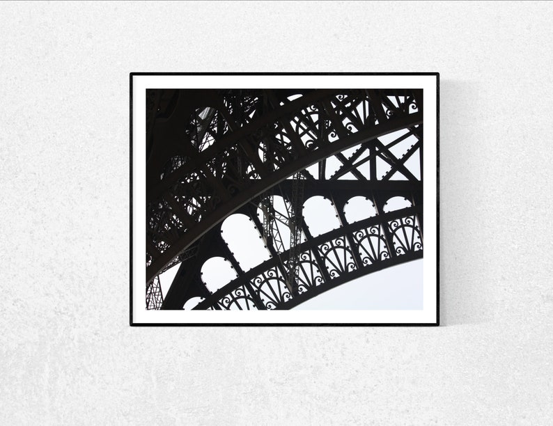Best Sellers, Black and White Photography, Eiffel Tower in Paris, France, Architecture, Paris Decor, French Wall Art, Paris Photo image 1