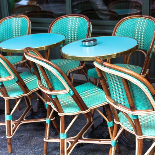 Paris Photography Mint Green Cafe Chairs in Montmartre Etsy