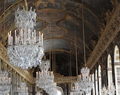 Versailles Hall of Mirrors, Paris Photography, France, Chandelier, gold, paris home decor, dining room