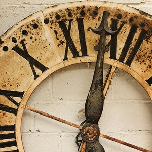 Paris Photography, Flea Market Finds, Paris Clock, butter yellow, antique clock, paris wall decor, Paris Photo