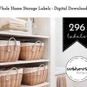 Printable Whole Home Organization Labels
