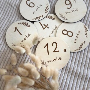 Cartes étapes bébé en bois – de 1 mois à 12 mois