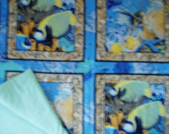 Exotic Fish Throw Quilt\/Blanket