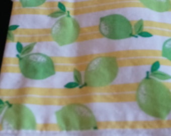 Flour Sack Dish Towel Limes
