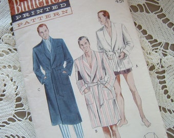 Simplicity Pattern 1021 Men's Robe and Nightshirt or Pajamas in Two ...