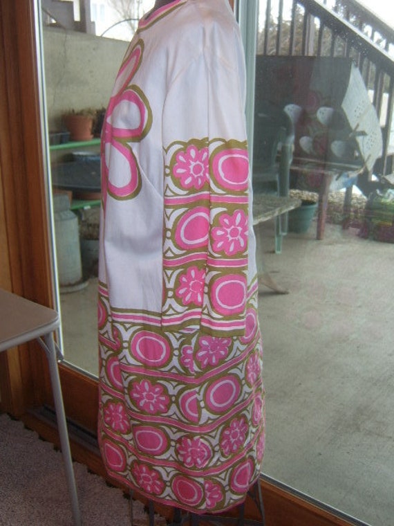 Vera Neumann Vintage Size 10 Dress Pink and White… - image 6