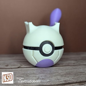 Poké Ball de Mewtwo / Accesorio de Poké Ball / Monster Balls de Pokémon / Regalo para fans de Pokémon / Bolas de personajes con temática de Pokémon