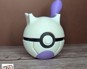 Mewtwo-Themed Character Poké Ball | Pokeball Prop | Pokemon Monster Balls | Pokemon Fan Gift | Pokemon Themed Character Balls