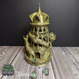 Druid Dice Tower by Fates End | Dungeons and Dragons | Dice Tower and Storage | Dungeon Master | Fantasy Dice Tower | Dice Roller