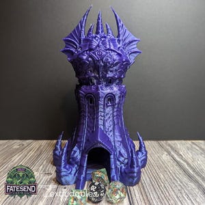Warlock Dice Tower by Fates End | Dungeons and Dragons | Dice Tower and Storage | Dungeon Master | Fantasy Dice Tower | Dice Roller