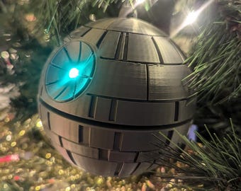 Large 4" Light Up Star Wars Death Star Christmas Ornament | Christmas Ornament | Death Star Christmas Tree Ball | Christmas Tree Decoration