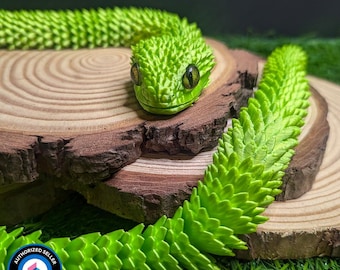 Serpiente articulada: Celebra el Año de la Serpiente con estilo / Año Nuevo Chino 2025 / Víbora de arbusto articulada