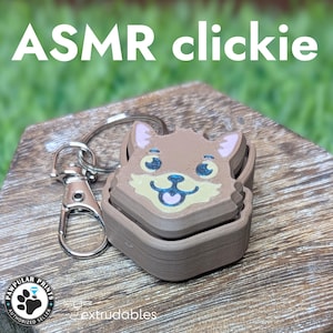 Wolf Fidget Clicker | Mechanical Keyboard Fidget Keychain | ASMR | Anxiety and Stress Relief Keychain | Sensory Fidget Toy