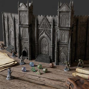 Schermo DM/GM della Cattedrale Gotica / Dungeons and Dragons / Giochi da tavolo / Pathfinder / GDR