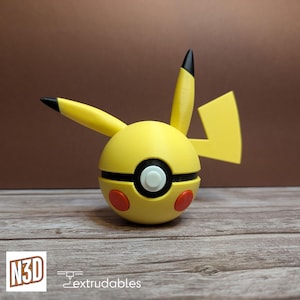 Bola de personaje de Pikachu / Accesorio de Pokeball / Bolas de monstruo de Pokémon / Regalo para fanáticos de Pokémon / Bolas de personaje con temática de Pokeball de Pokémon