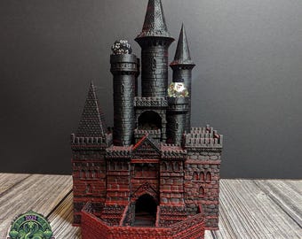 Vampire Dice Tower by Fates End | Cursed Vampire Dice Tower | Dungeons and Dragons | Table Top Gaming | Pathfinder | RPG