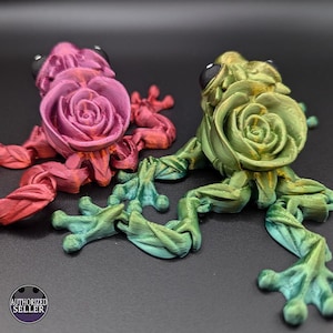 Articulated Rose Frog | Valentines Day Gift | Fidget Toy | Desk Toy