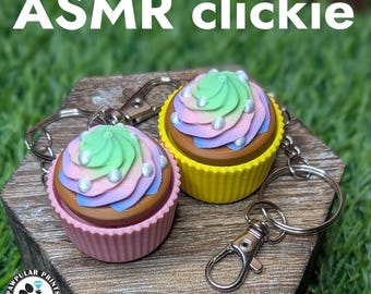 Cupcake Fidget Clicker | Mechanical Keyboard Fidget Keychain | ASMR | Anxiety and Stress Relief Keychain | Sensory Fidget Toy