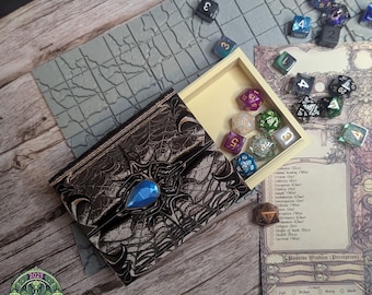 Spider Tome Dice Vault and Dice Tray by Fates End | Dice Storage | Dungeons and Dragons | Deck Holder