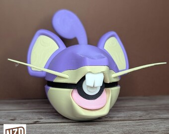 Rattata-Themed Character Poké Ball | Pokeball Prop | Pokemon Monster Balls | Pokemon Fan Gift | Pokemon Themed Character Balls