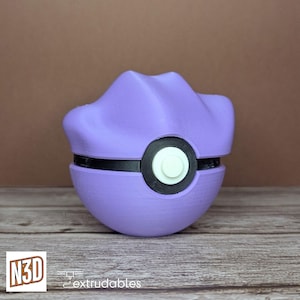 Poké Ball de personaje con temática de Ditto / Accesorio de Poké Ball / Monster Balls de Pokémon / Regalo para fans de Pokémon / Bolas de personajes con temática de Pokémon