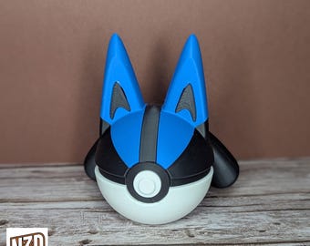 Lucario-Themed Character Poké Ball | Pokeball Prop | Pokemon Monster Balls | Pokemon Fan Gift | Pokemon Themed Character Balls