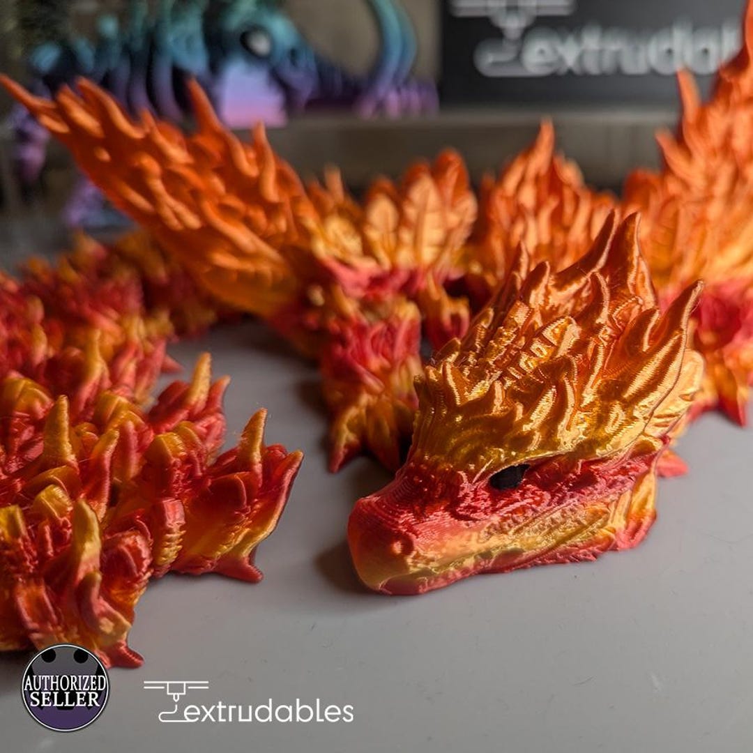 Articulated Phoenix Dragon | Fire Pyro Dragon | Sensory Toy | Fidget ...