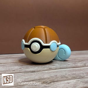 Bola de personaje Squirtle / Pokeball / Bolas de monstruo de Pokémon / Regalo para fanáticos de Pokémon / Bolas de personaje con temática de Pokeball de Pokémon