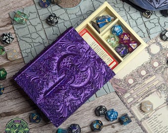 Barbarian Tome Dice Vault and Dice Tray by Fates End | Dice Storage | Dungeons and Dragons | Deck Holder