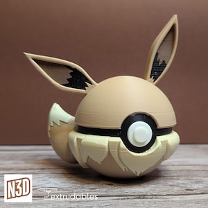 Bola de personaje de Evee / Pokebola / Bolas de monstruo de Pokémon / Regalo para fanáticos de Pokémon / Bolas de personaje temáticas de Pokémon Pokebola