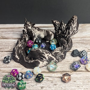 Kitsune Dice Tray by Fates End | Dice Rolling Tray | Fox Dice Tray | Dungeons and Dragons