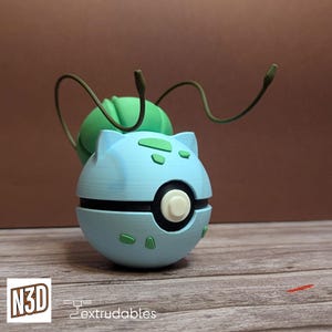 Bola de personaje Balbasaur / Pokeball / Bolas de monstruo Pokémon / Regalo para fanáticos de Pokémon / Bolas de personaje temáticas de Pokeball Pokémon