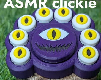 Beholder Mechanical Keyboard Fidget Keychain – Clicky DnD Monster ASMR Toy | Dungeons and Dragons | D&D Dice