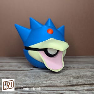 Poké Ball con temática de Golduck / Accesorio de Poké Ball / Monster Balls de Pokémon / Regalo para fans de Pokémon / Bolas de personajes con temática de Pokémon