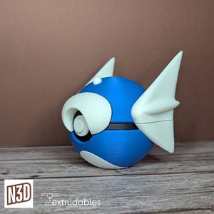 Poké Ball de personaje con temática de Dratini / Accesorio de Poké Ball / Monster Balls de Pokémon / Regalo para fans de Pokémon / Bolas de personajes con temática de Pokémon