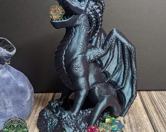 Om Nom Dragon Dice Tower by Fates End - Feed the Beast, Roll the Dice | Dungeons and Dragons | Table Top Gaming Accessories