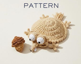 Squirrel Crochet Coaster Pattern – Funny Amigurumi Coasters | Digital Download