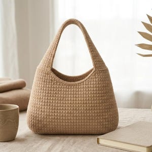 Crochet Hobo Bag Pattern, Modern Tote, Market Bag PDF (Digital Download) image 7